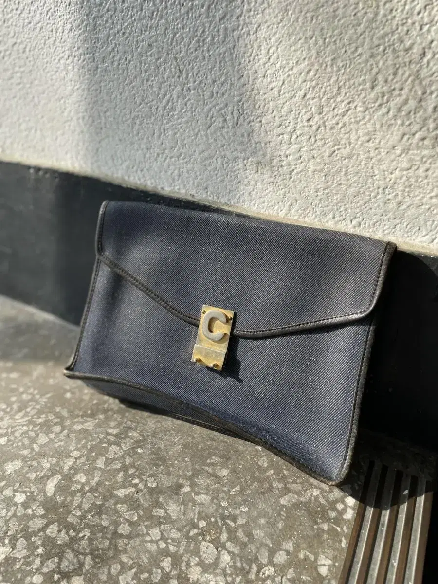 Old Celine Denim Clutch Bag